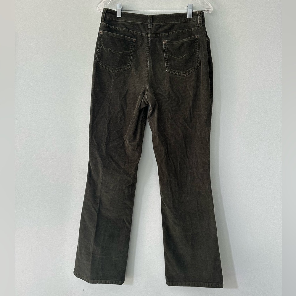 St. Johns Bay Women's Pants Size 10 Corduroy Pants Bootcut Mid Rise Dark Green - Picture 2 of 8